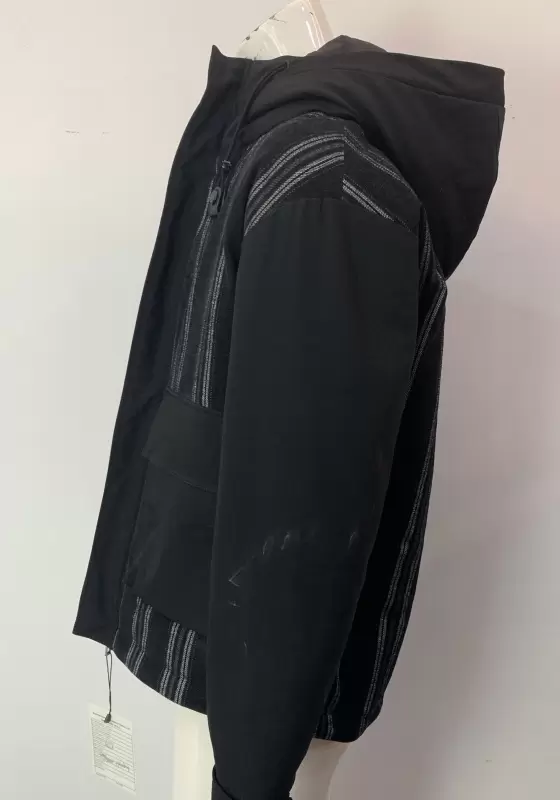 Black Striped Hoodie​ Jacket