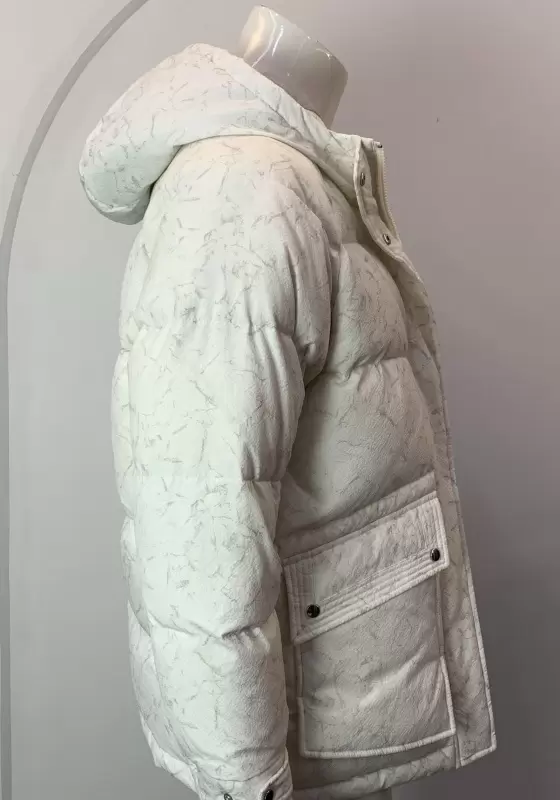White Zipper Front Down Jacket​