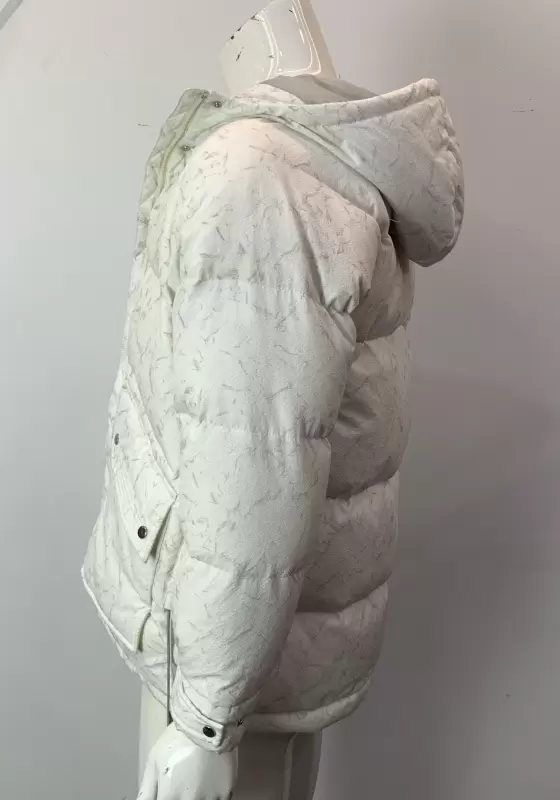 White Zipper Front Down Jacket​