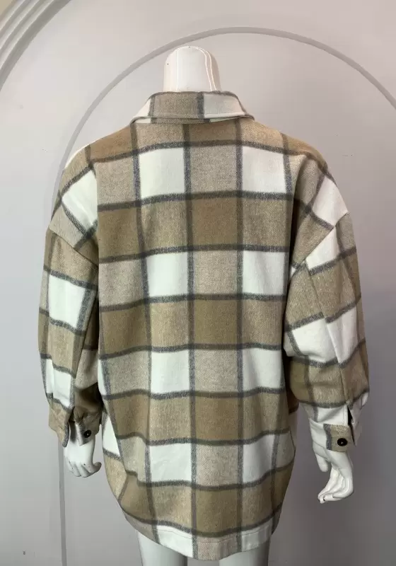 Plaid Button Front Shirt With Pockets