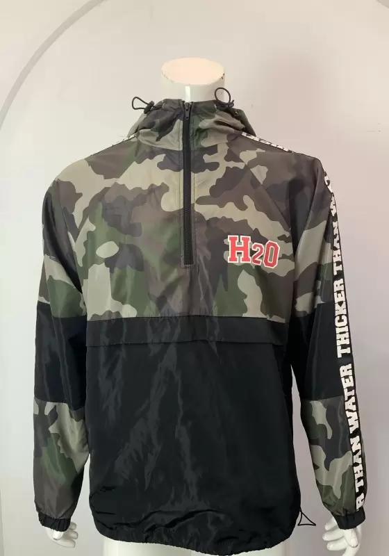Camouflage Patchwork Windbreaker Jacket