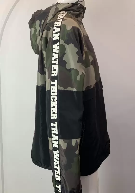 Camouflage Patchwork Windbreaker Jacket