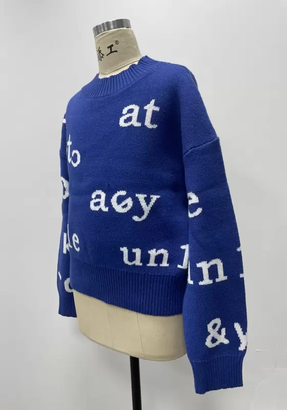 Playful Alphabet Knit Sweater