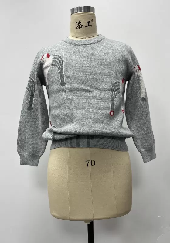 Playful Paws Gray Knit Sweater