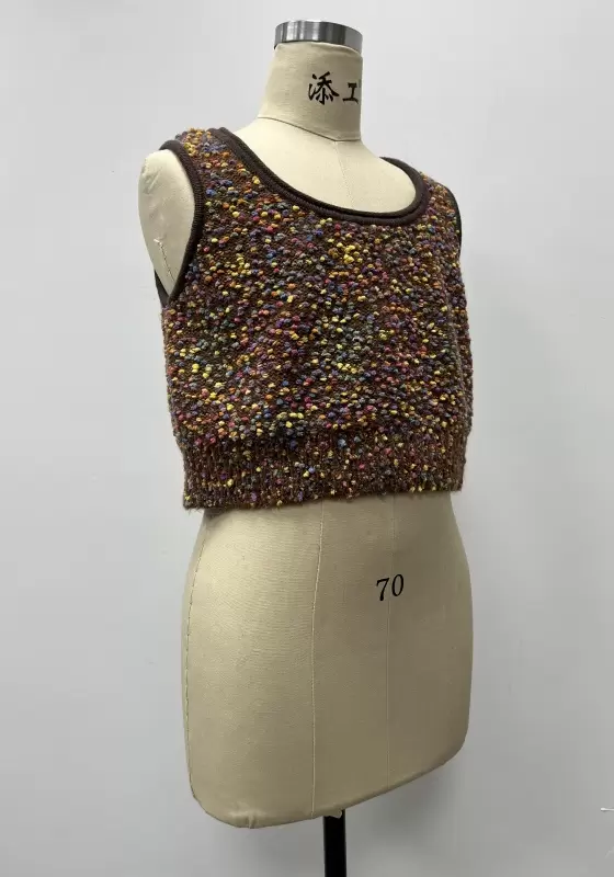 Rainbow Sprinkles Knit Vest Top