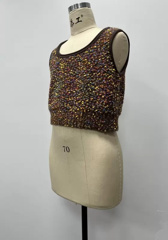 Rainbow Sprinkles Knit Vest Top