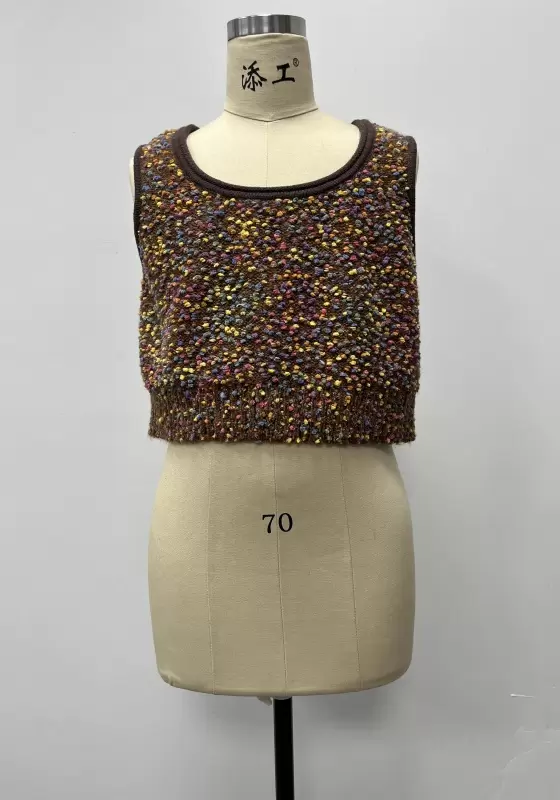Rainbow Sprinkles Knit Vest Top