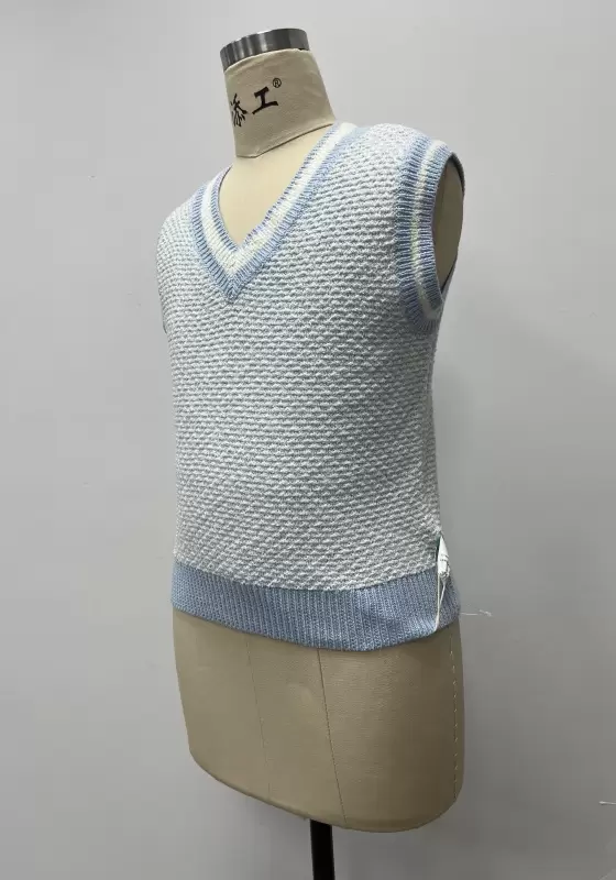 Stripes Sleeveless Knit Vest