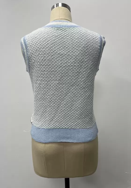 Stripes Sleeveless Knit Vest