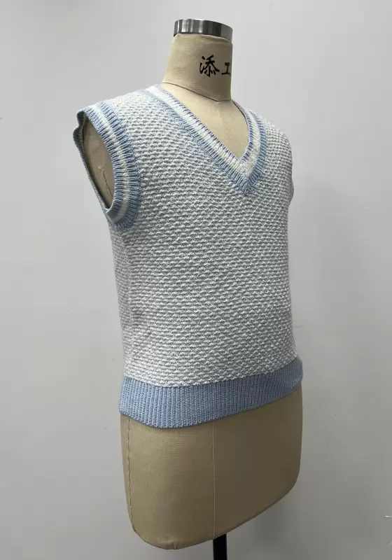 Stripes Sleeveless Knit Vest