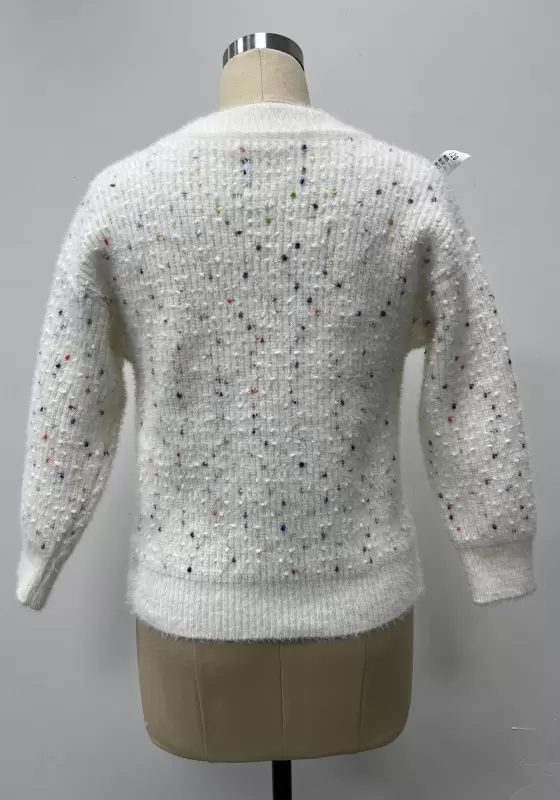 3D Crocheted Heart Knit Sweater