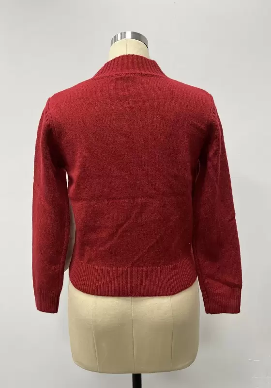 Ribbed neckline Knit Sweater