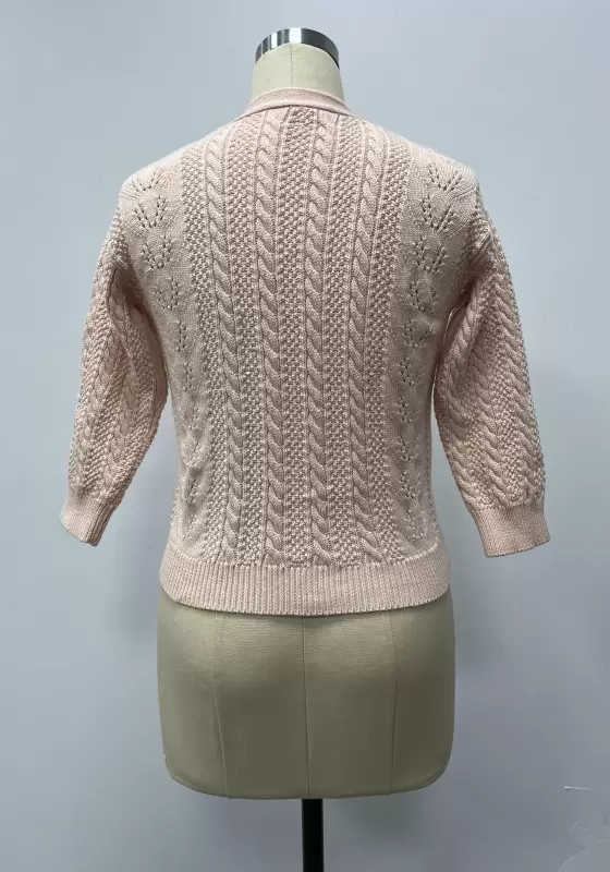 Pockets Cable Knit Cardigan