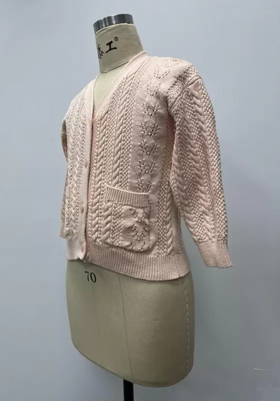 Pockets Cable Knit Cardigan