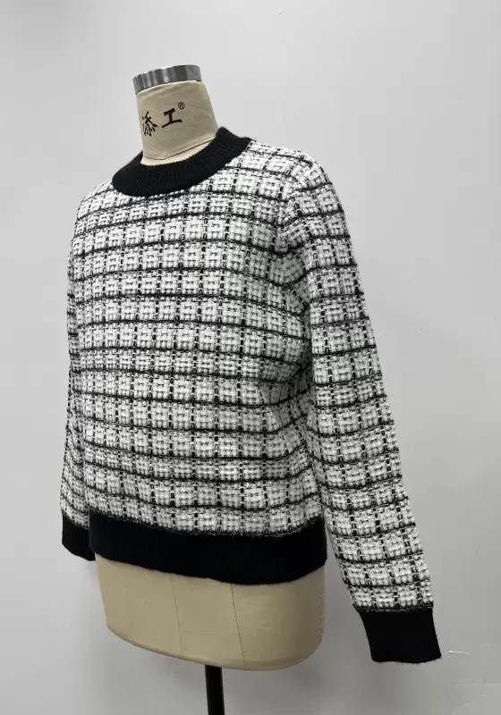 Plaid Knit Sweater