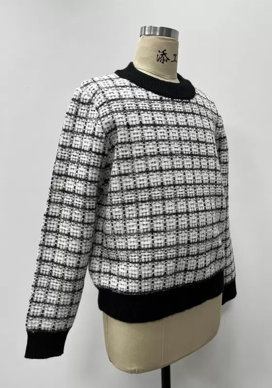 Plaid Knit Sweater