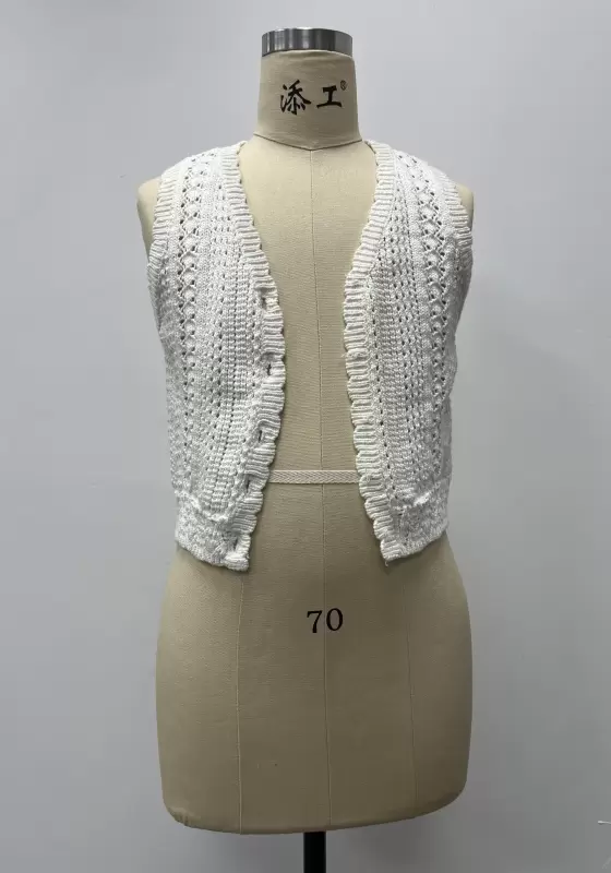 Lattice Hollow Knit Cardigan