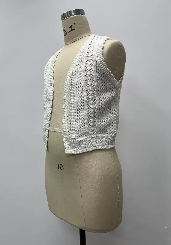 Lattice Hollow Knit Cardigan