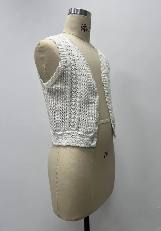 Lattice Hollow Knit Cardigan