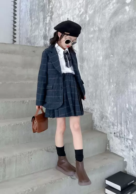 Retro Plaid Schoolgirl Set
