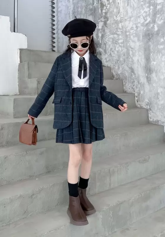 Retro Plaid Schoolgirl Set