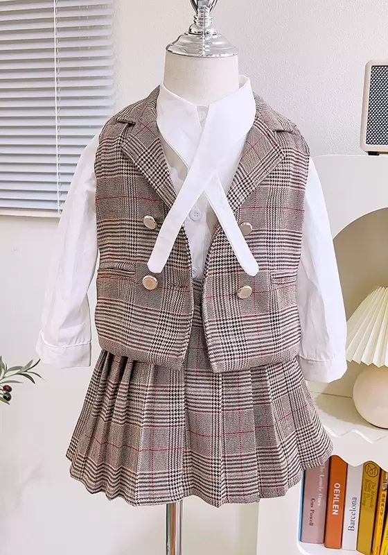 Plaid School Suit Set