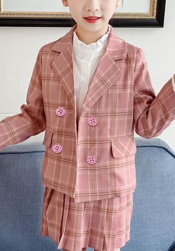 Pink Plaid Schoolgirl Set