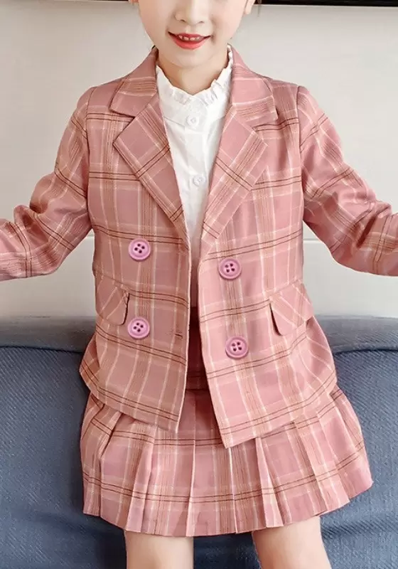 Pink Plaid Schoolgirl Set