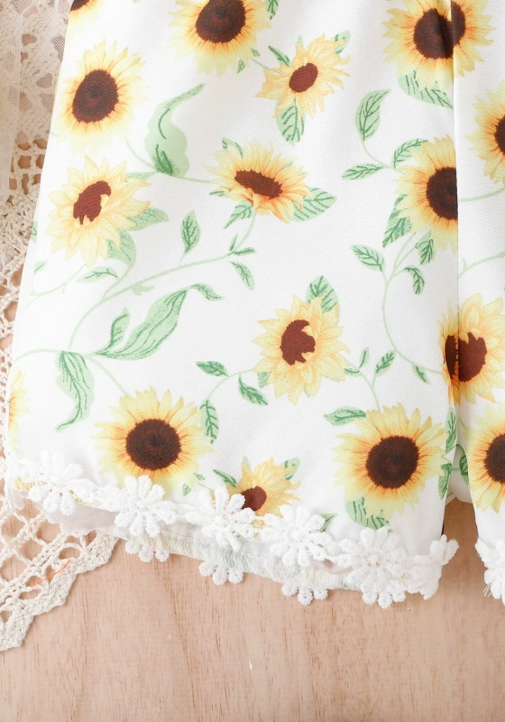 Sunflower Lace Romper