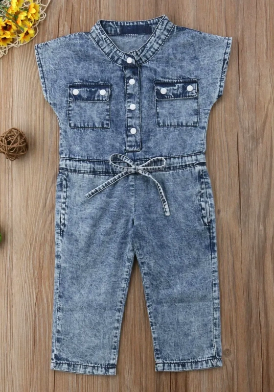Vintage Sleeveless Denim Jumpsuit