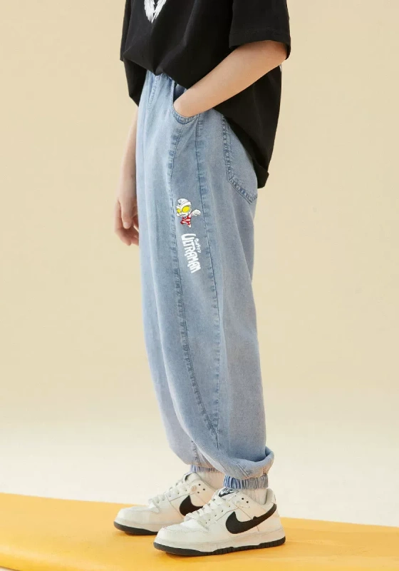 Printed Pockets Jeans