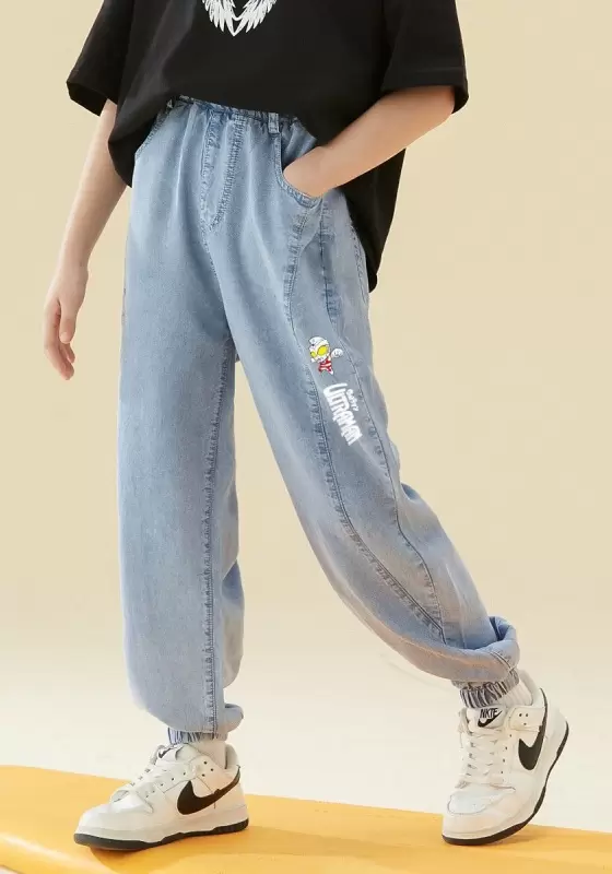 Printed Pockets Jeans