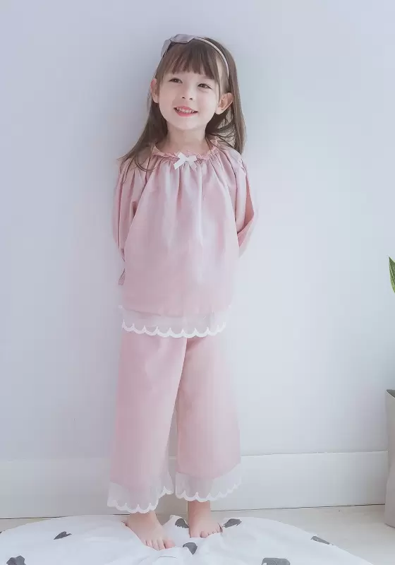 ​​Lace Trimmed Pajama Set