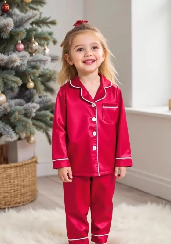 Christmas Satin Pajama Set