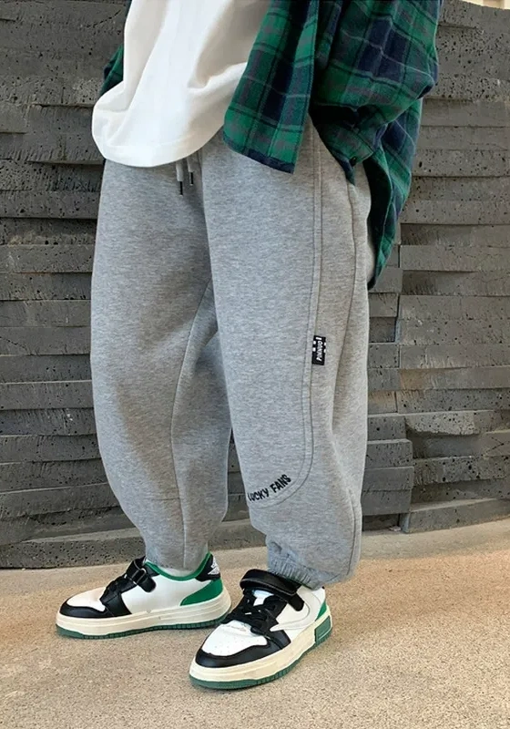 Side Check Panel Drawstring Pants