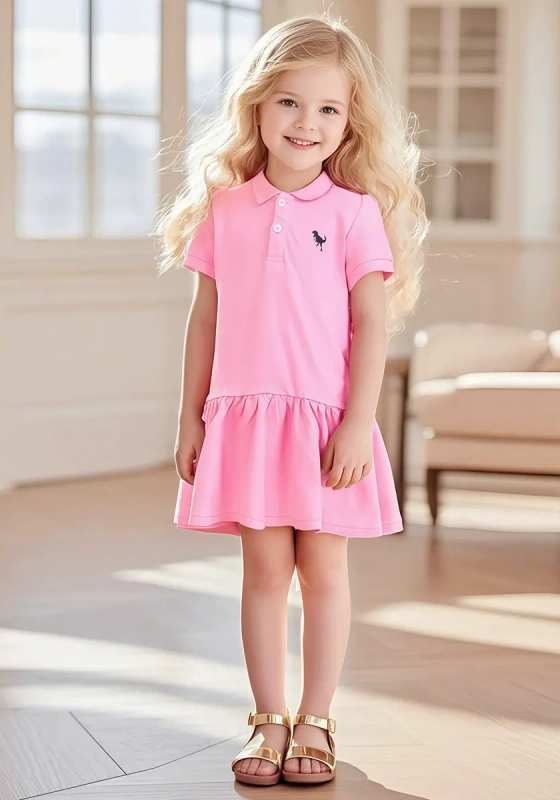 Charming Polo Pleated Dress