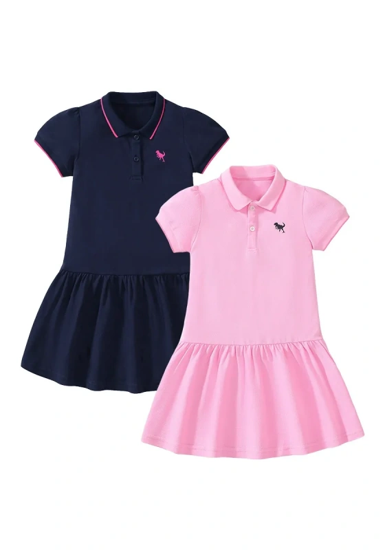 Charming Polo Pleated Dress