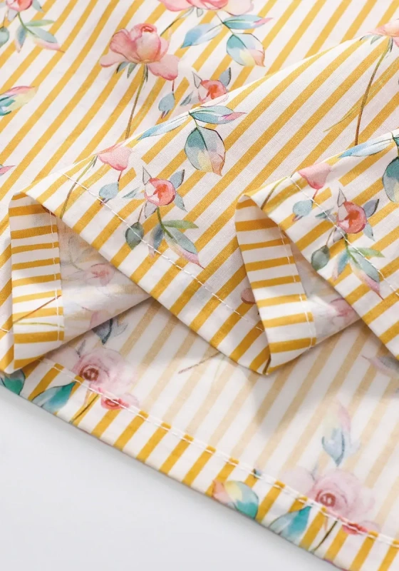 Sunny Striped Floral Dress