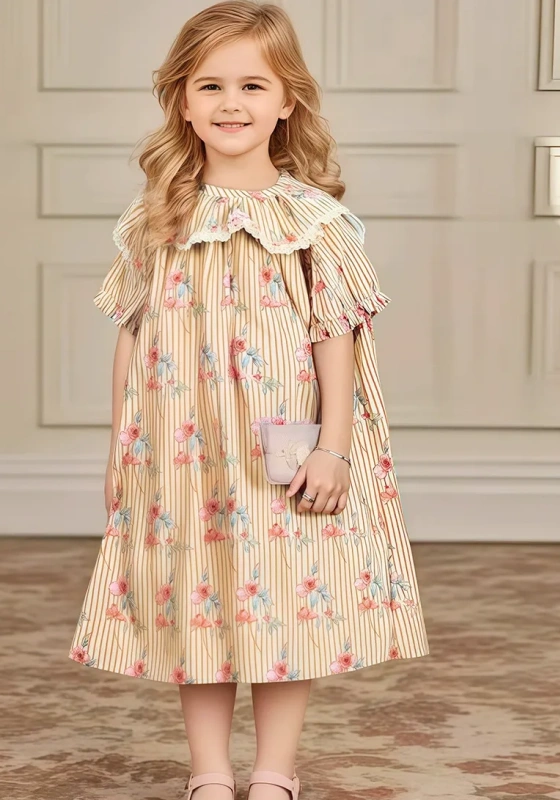 Sunny Striped Floral Dress