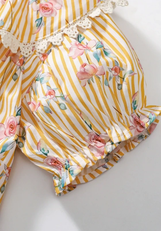 Sunny Striped Floral Dress