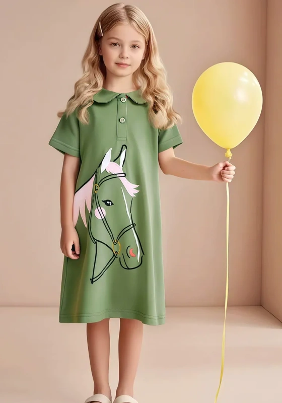 Enchanted Unicorn Polo Short Sleeves Dress