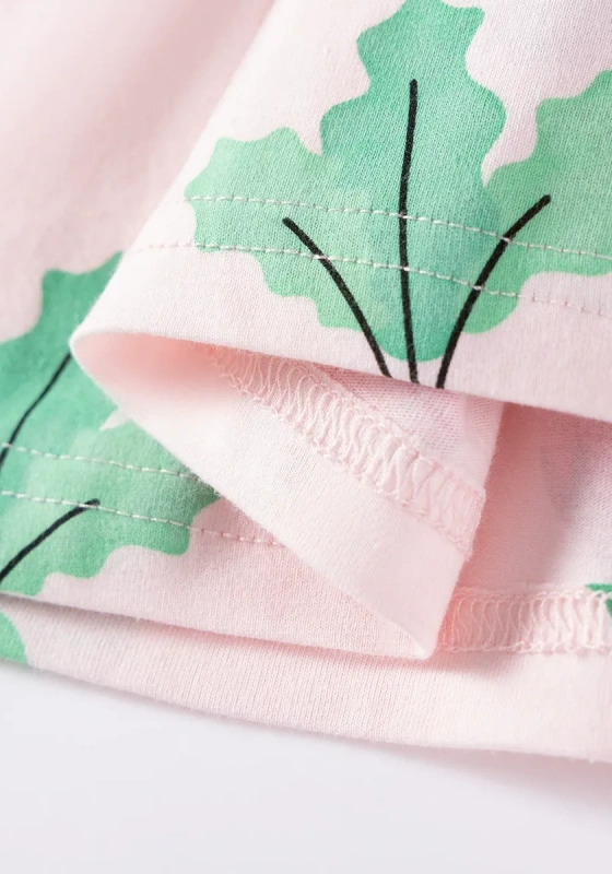 Sweet Radish Print Pleated Dress