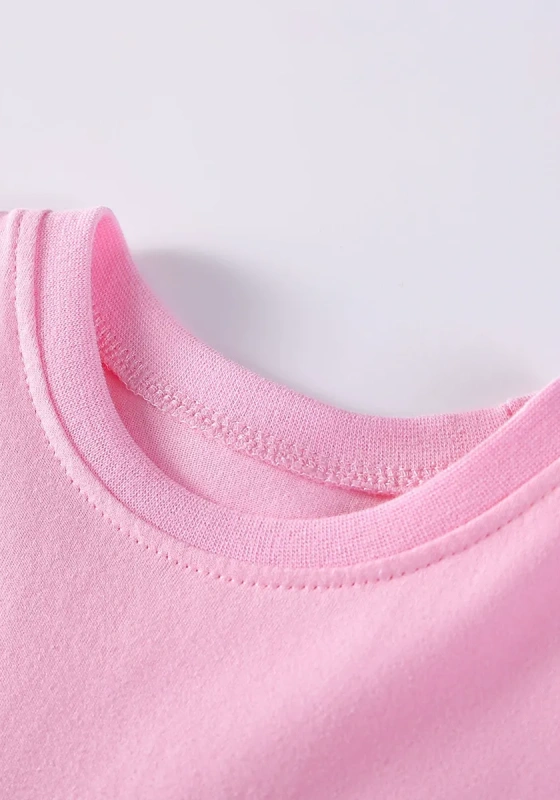 Mouse Applique Pink Print Dress