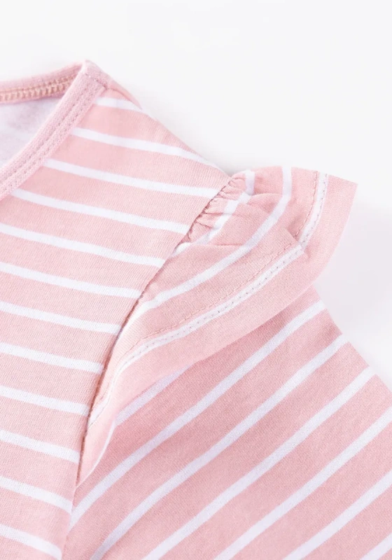Pink And White Striped Dress