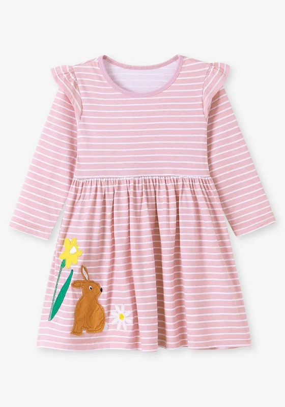 Pink And White Striped Dress