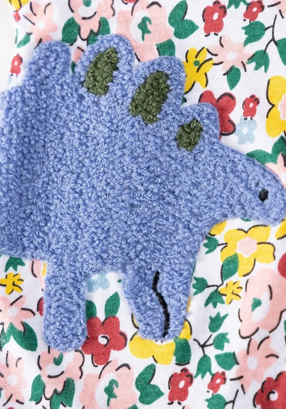 Floral Print Animal Patch Dress