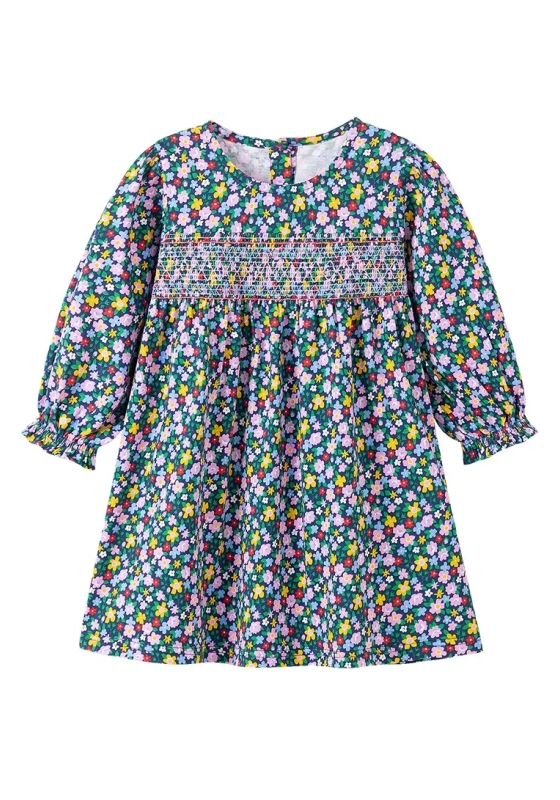 Floral Print Long Sleeve Dress