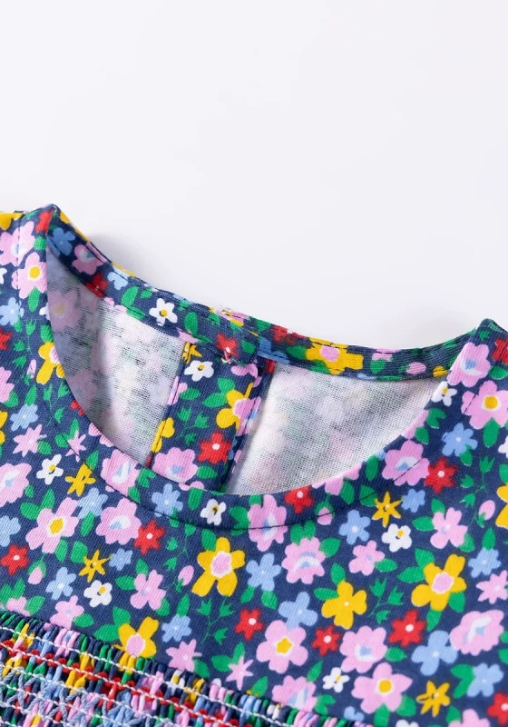 Floral Print Long Sleeve Dress