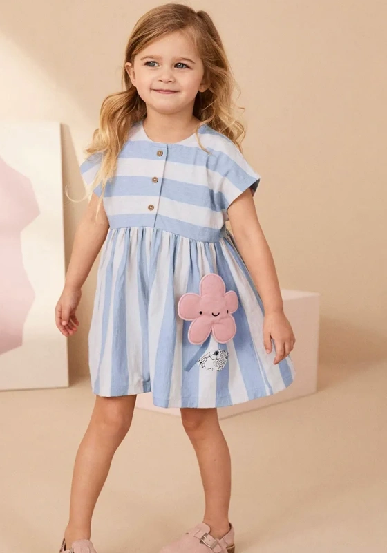 Buttons Stripes Dress