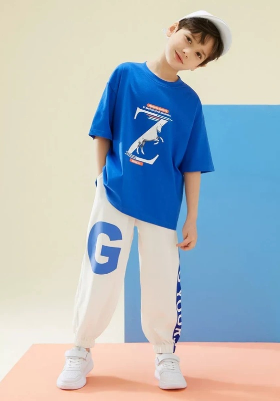 Letter Print Oversize Pants Set